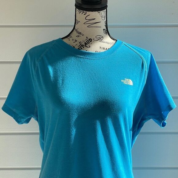 The North Face Women’s Vapor Wick Short Sleeve Tee Shirt Top Blue Size Large - Picture 5 of 11